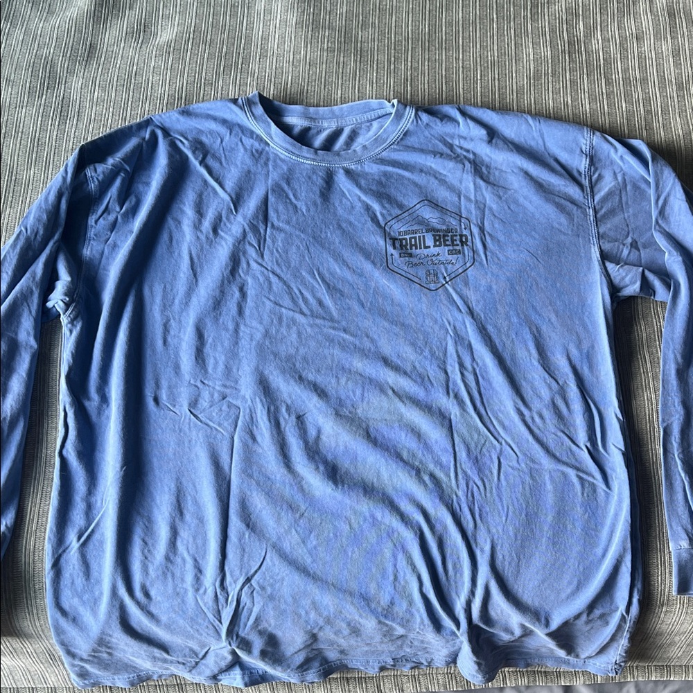 10 barrellLong Sleeve Crew Neck Shirt - Light Blue